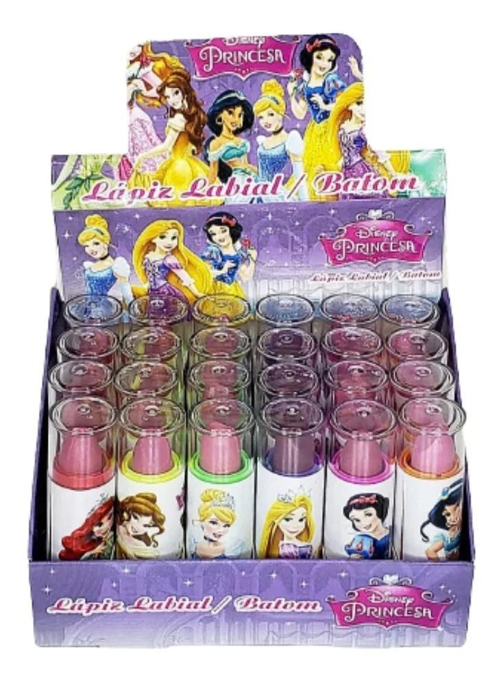 Miniatura 24 Batom Infantil Gloss Crianças Kit Batons Revenda