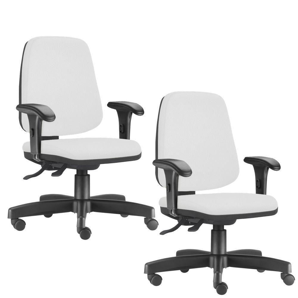 Miniatura Kit 2 Cadeiras Giratórias Job Diretor Branco