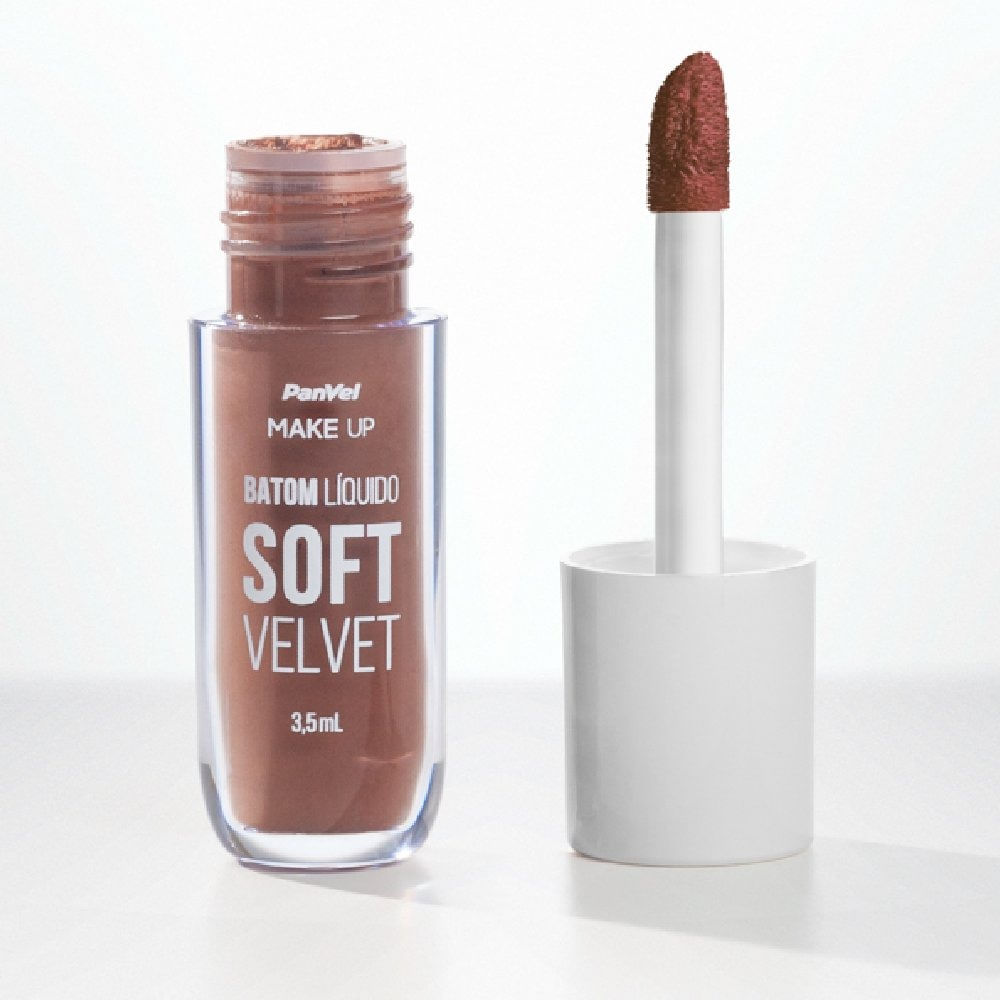 Miniatura Batom Líquido Soft Velvet Marrom Intenso Panvel Make Up 3,5ml