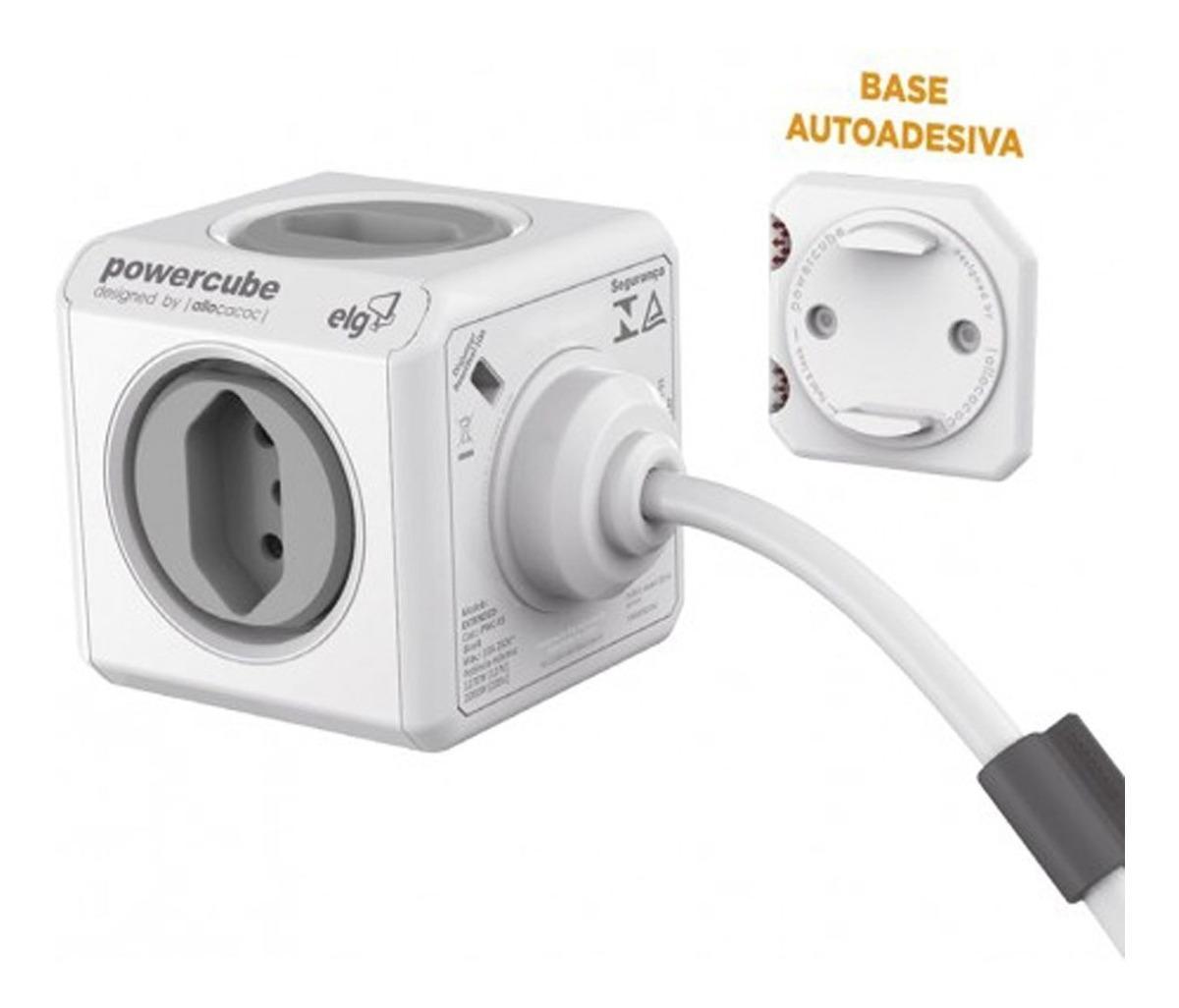 Caixa De Tomada Usb Mesa Escritório Power Cube Cabo De 3M