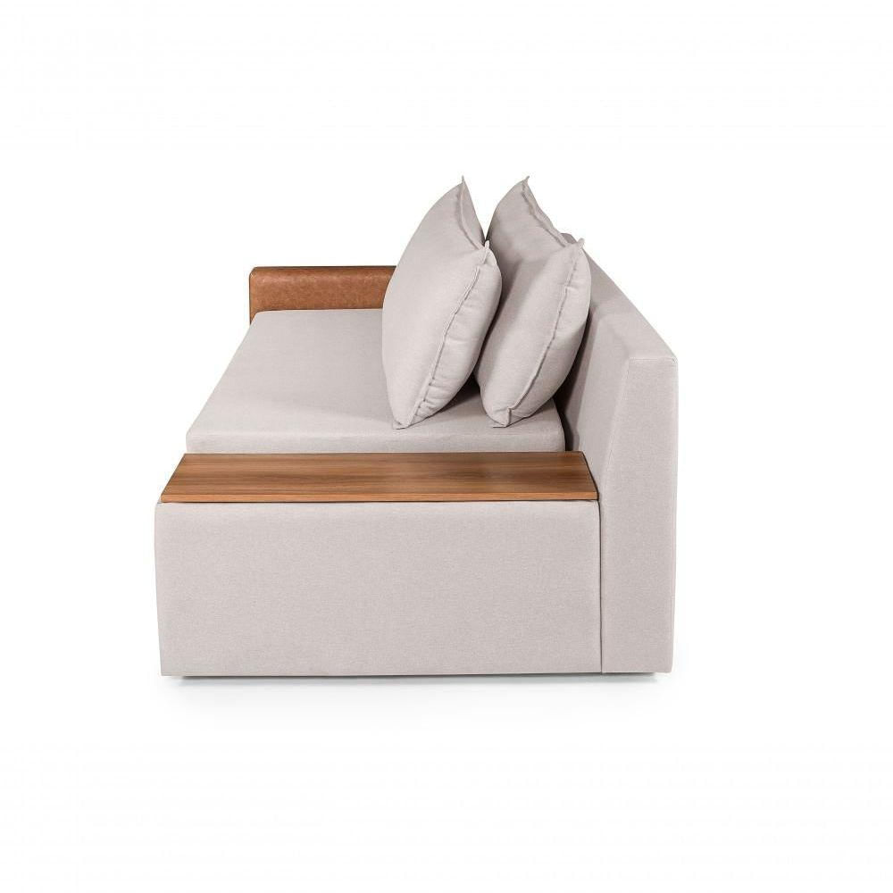 Miniatura Sofá Cama Panamá Compose Linho 2 Lugares Império Estofados Gelo