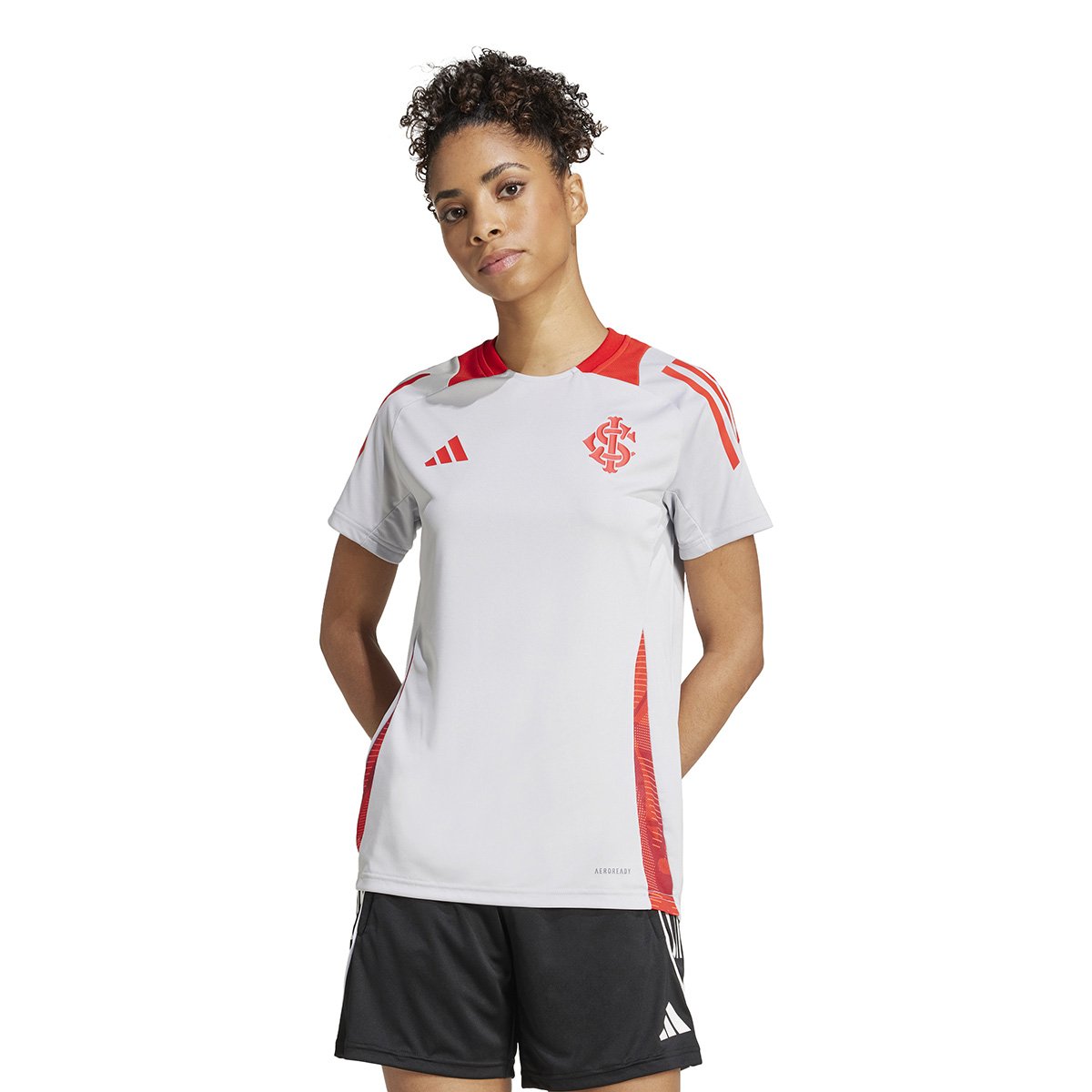 Miniatura Camisa Internacional 25/26 Treino Adidas Feminina Cinza - EP