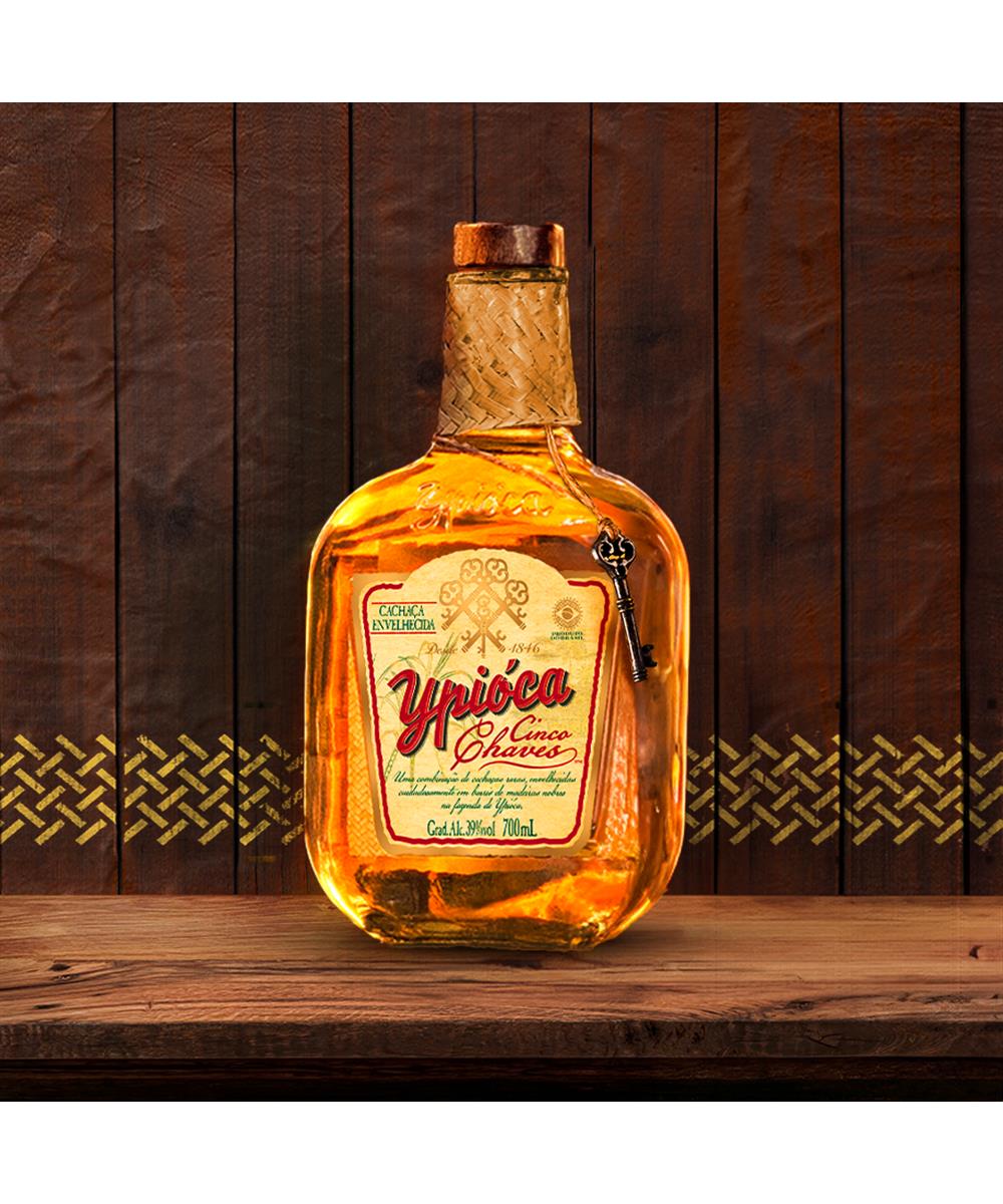 Miniatura Cachaça Envelhecida Ypióca Garrafa 700ml