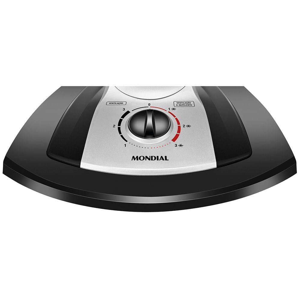 Miniatura Ventilador De Mesa Mondial Turbo Tech Repelente Pastilha Vt-rp-02 Vent 40cm Turbo-220v-preto/prata 220V