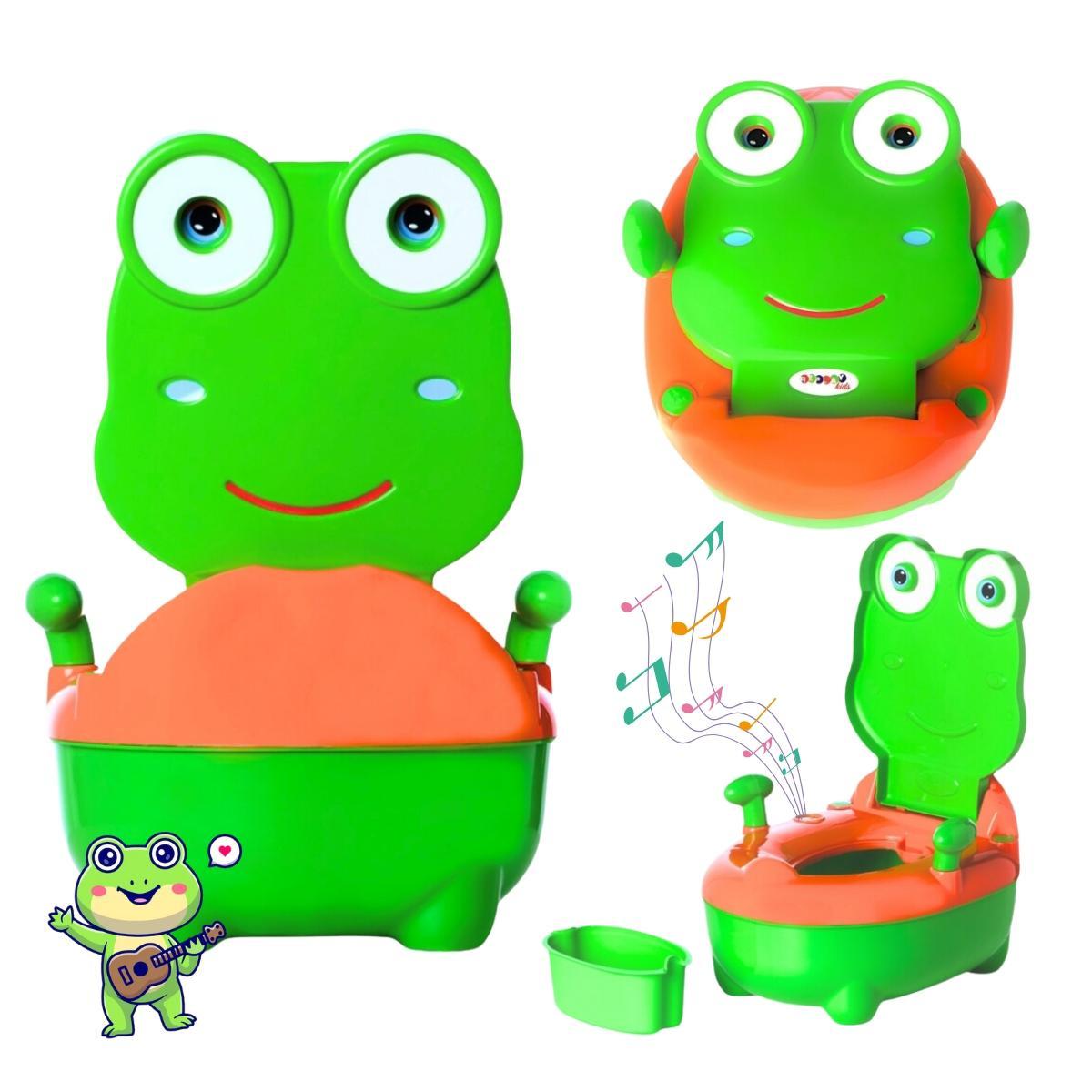 Miniatura Troninho Penico Infantil Musical Sapinho Verde - Replay Kids