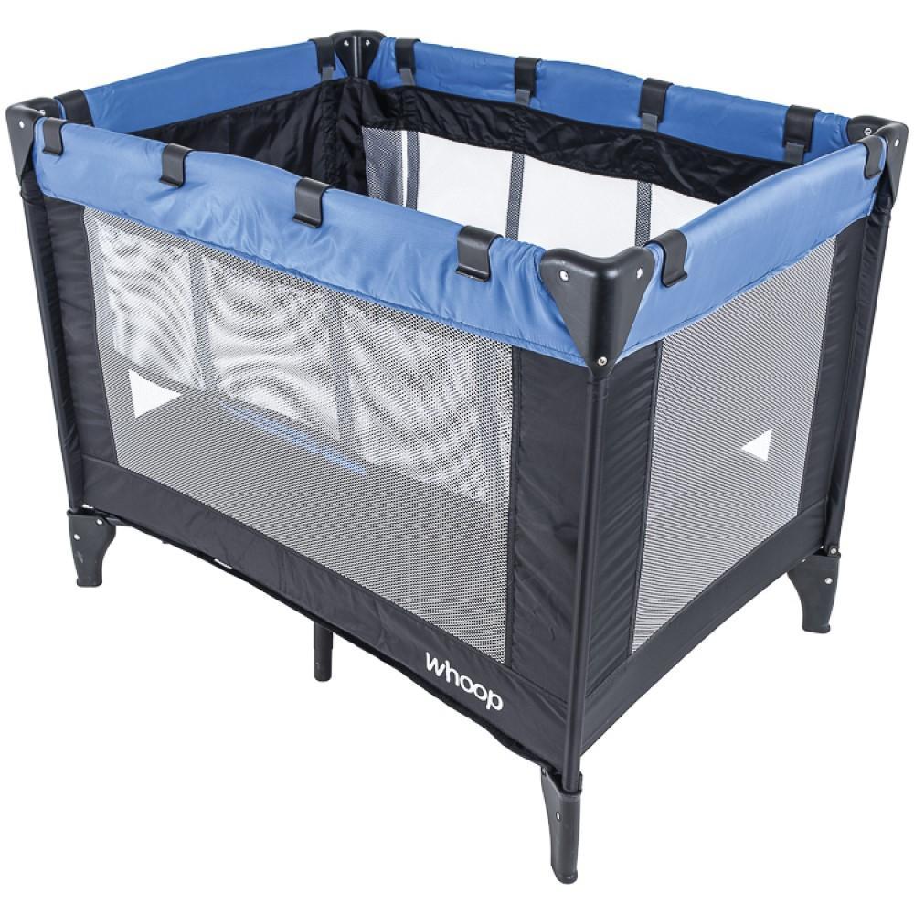 Miniatura Berço Cercado Kiddo Stay Preto Azul