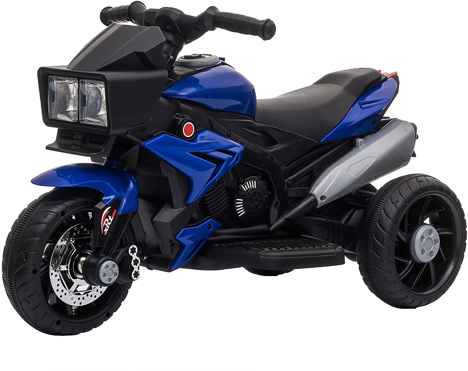 Miniatura Aosom Moto Elétrica 1 Assento 12V com Luzes de LED Azul