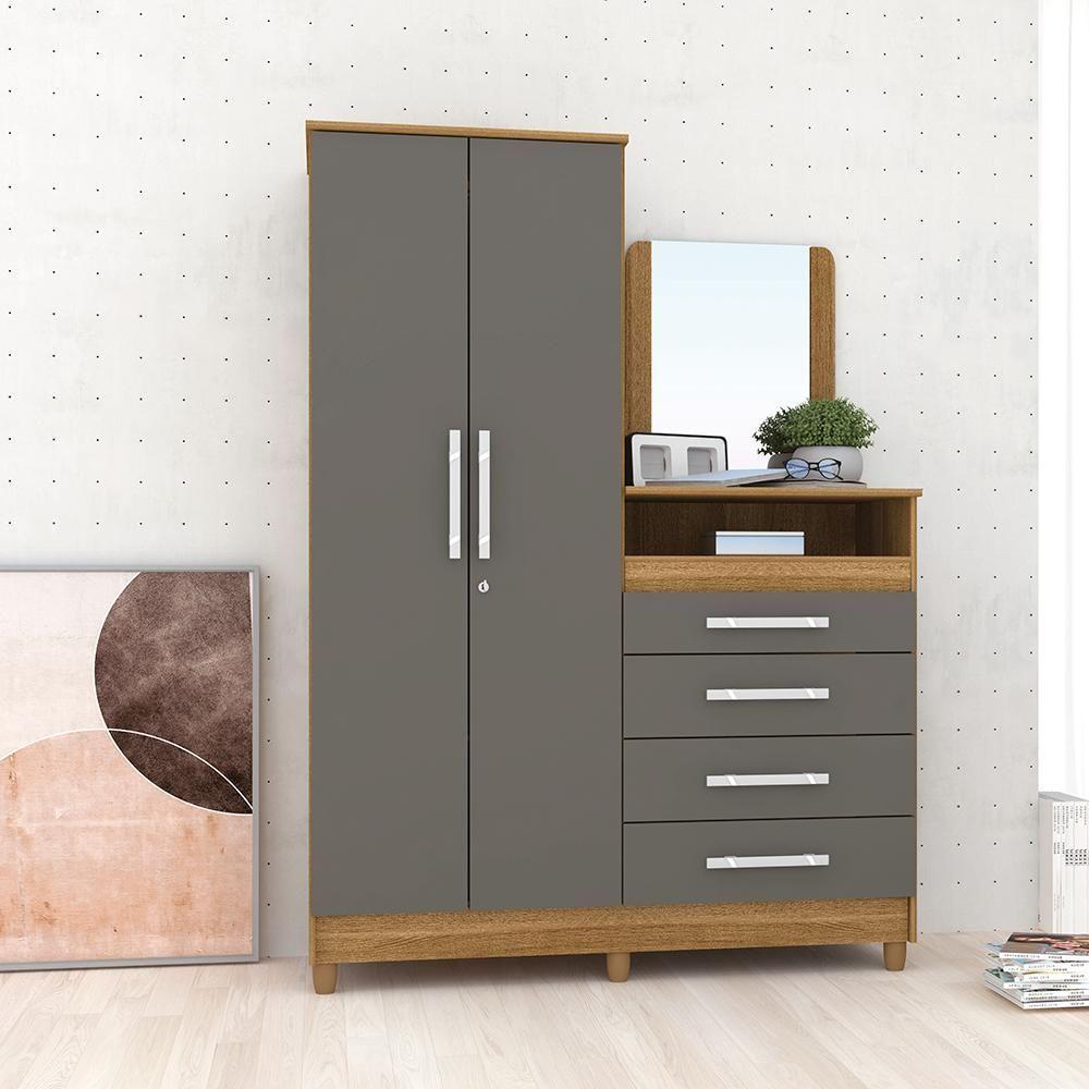 Miniatura Guarda Roupa Com Cômoda Picasso Nature Alasca