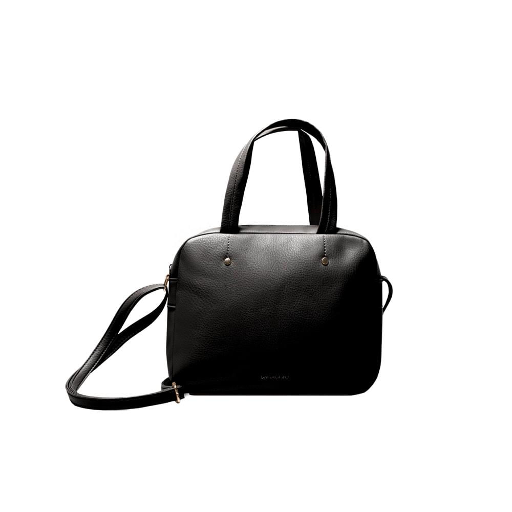 Bolsa Feminina Mini Baú Rebite Preta