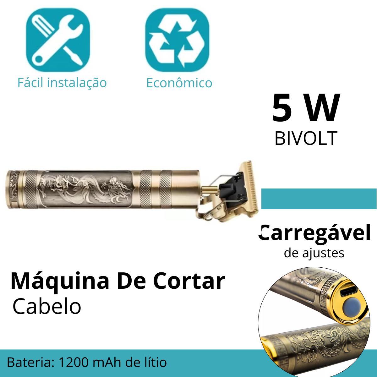 Miniatura Máquina De Cortar Cabelo Lâmina De Precisão Cor Preta
