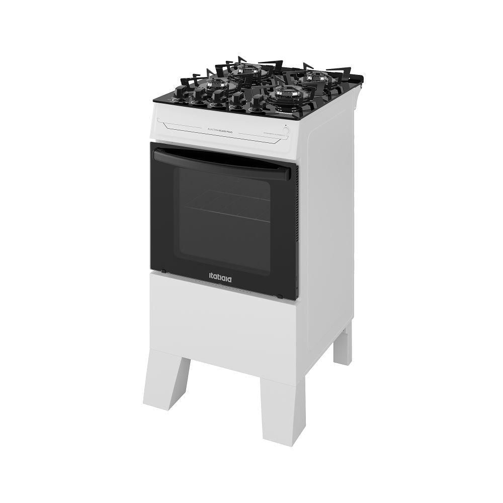 Miniatura Fogão Itatiaia Electra Glass Pluss Piso 4 Bocas Branco Mesa De Vidro Bivolt (3700000485)