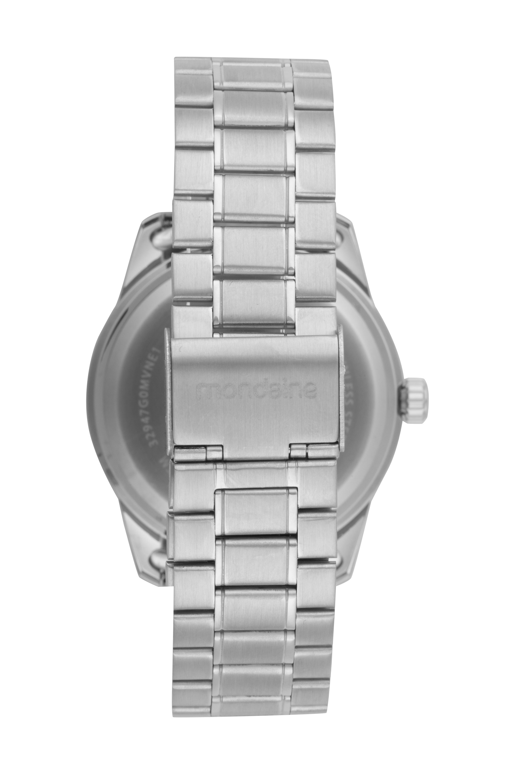 Miniatura Relógio Masculino Slim Calendário Aço Prata 10mm 32947G0MVNE4
