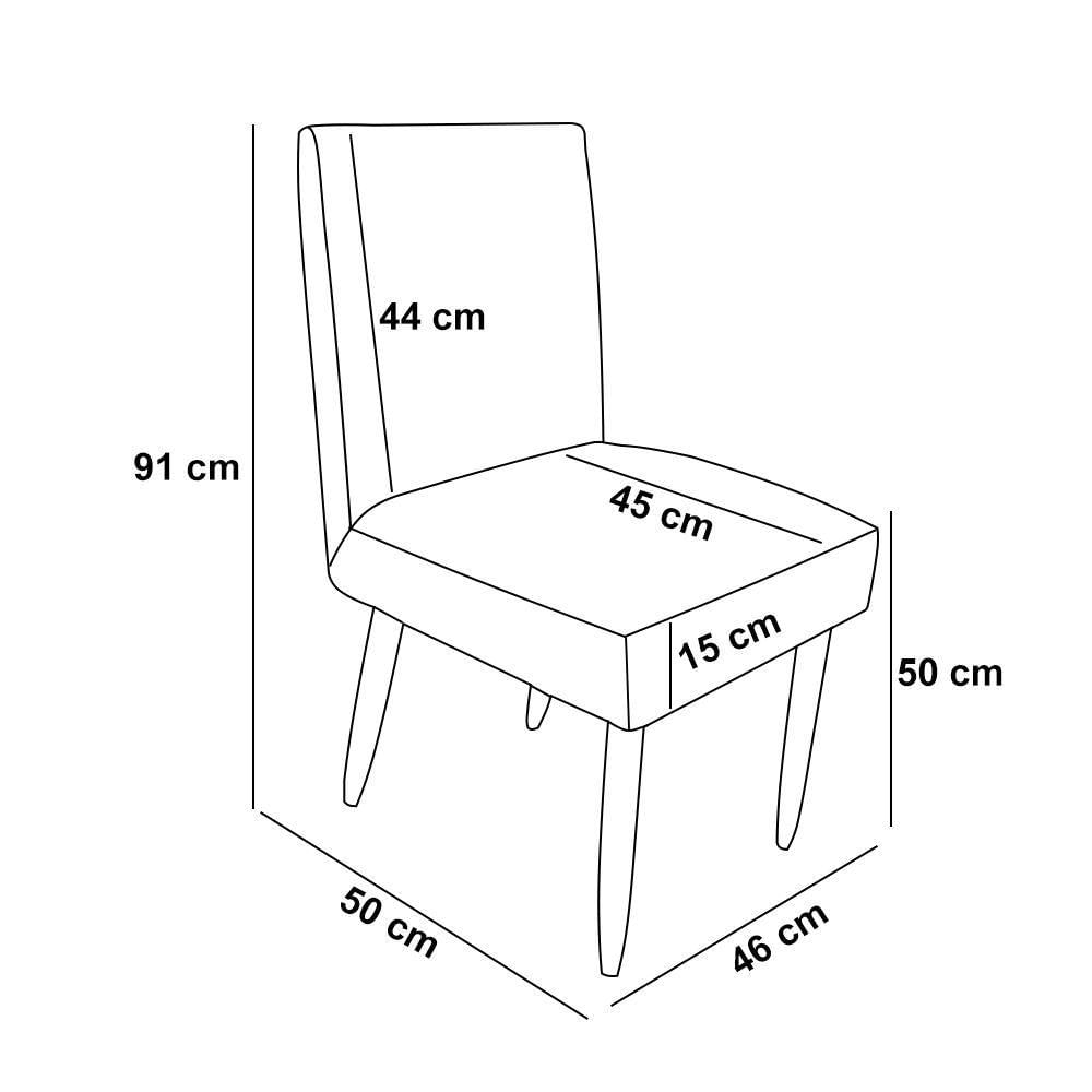 Miniatura Kit 4 Cadeiras De Jantar Carol Suede Pés Palito Castanho - D'rossi Cor Rosa Bebê