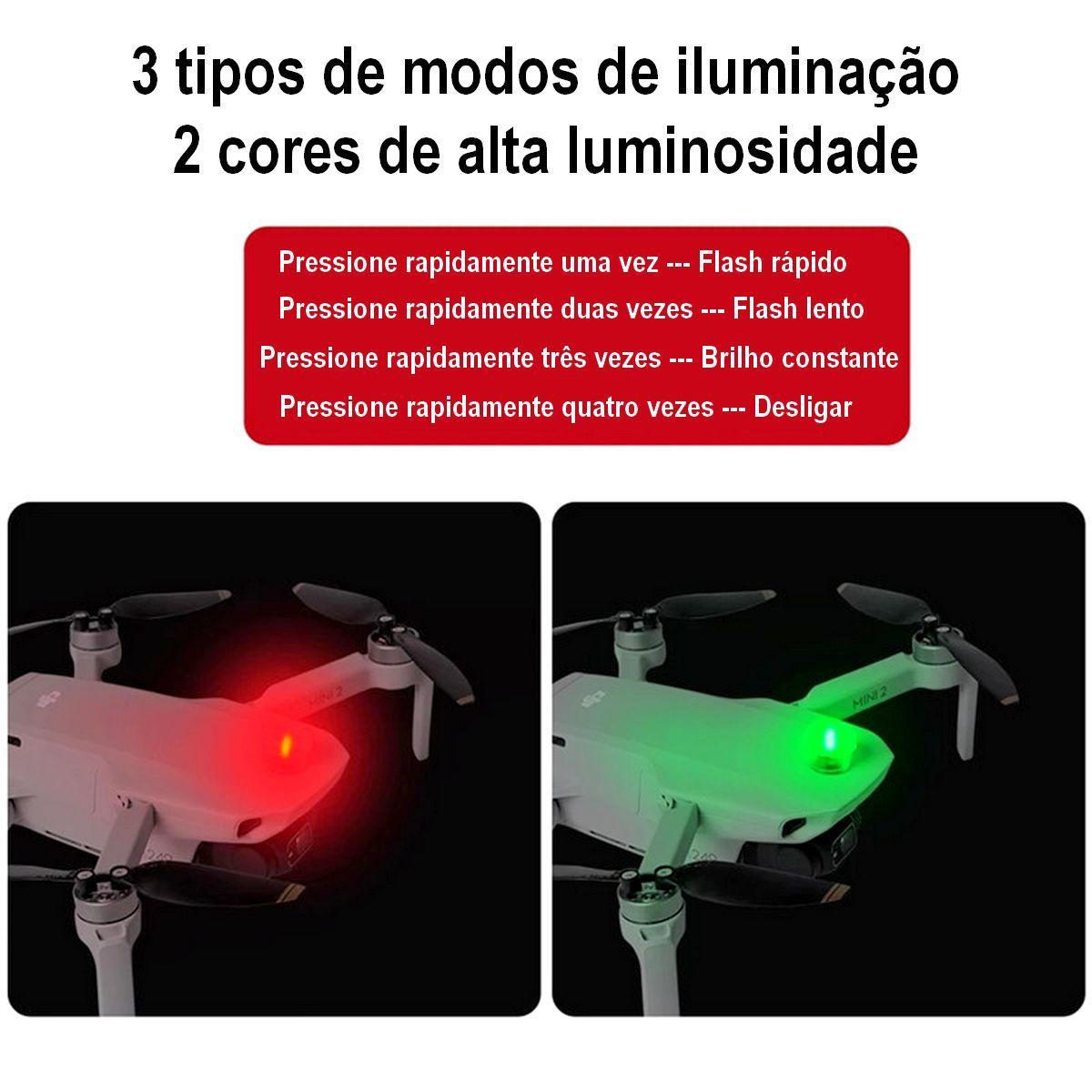 Miniatura Kit 4 Luzes LED Voo Noturno Drone Sunnylife TY-L9435