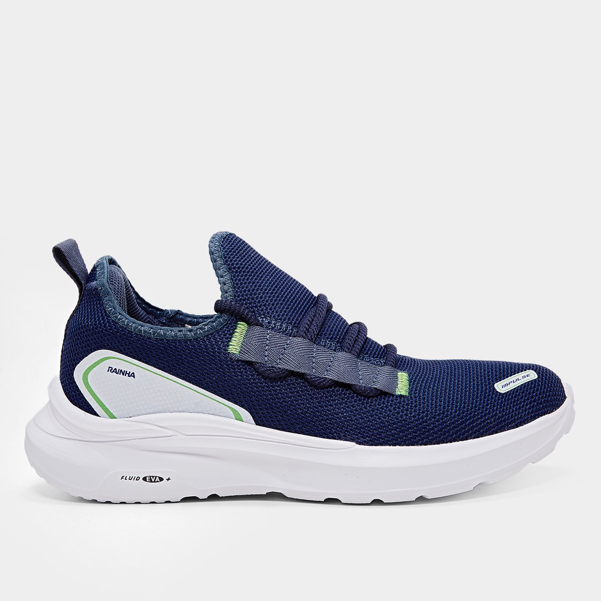 Miniatura Tênis Rainha Impulse Masculino Azul Petróleo+Branco - 38