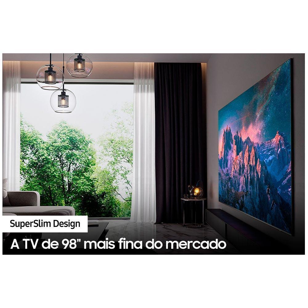 Miniatura Smart TV Samsung QLED 4K 98" Polegadas 98Q80C 2023, Modo Game, Processador com IA, Som Movimento Virtual Bivolt