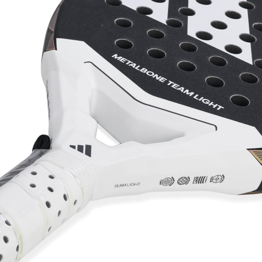 Miniatura Raquete De Padel Adidas Metalbone Team Light 3.4 Preta Branca e Dourada