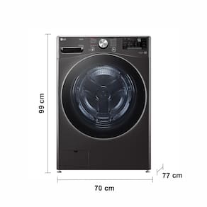 Lava e Seca LG 18Kg/10Kg com Inteligência Artificial AI DD™ e Wi-Fi WD18BV2S6B – Black Inox 110V