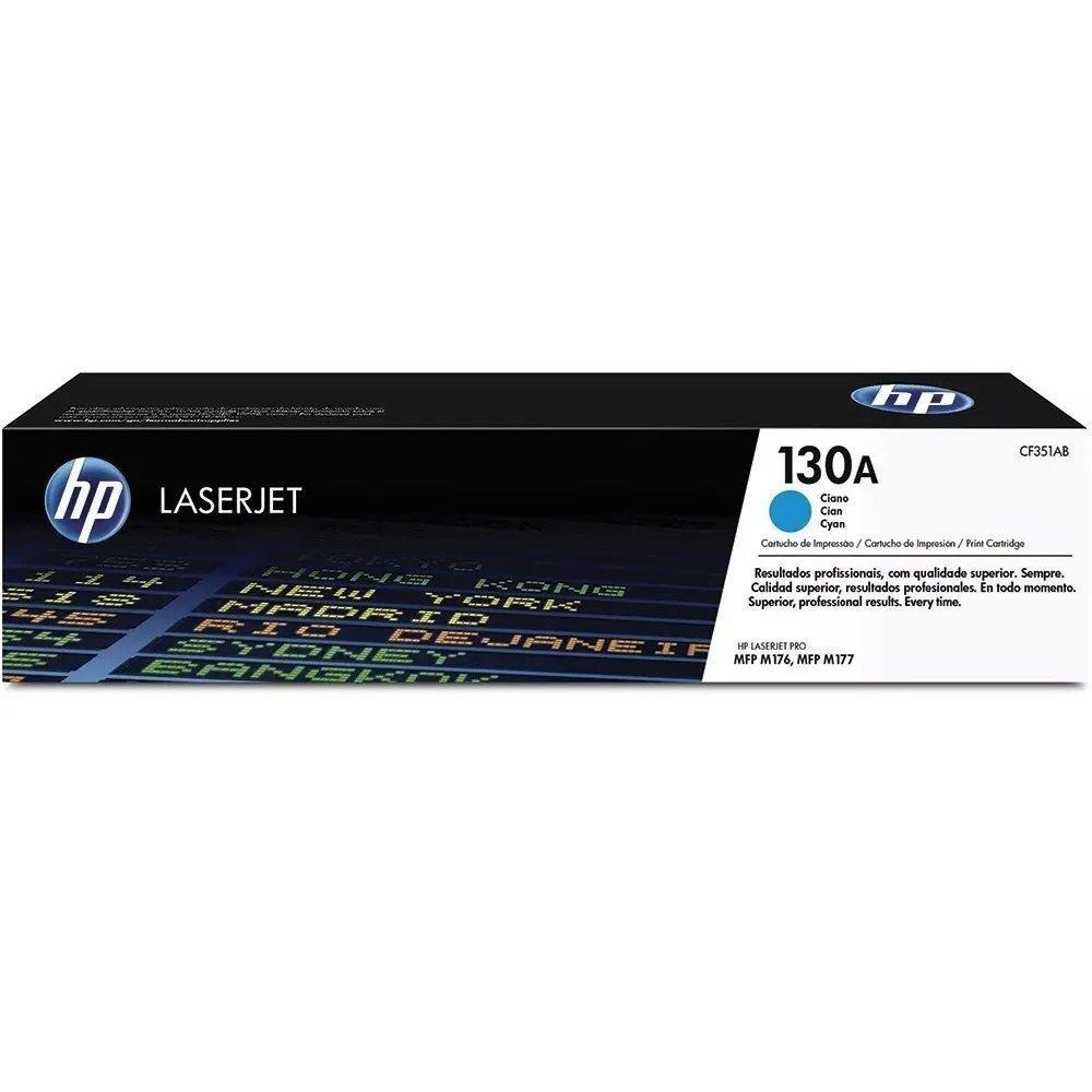 Miniatura Toner Original Hp 130a Cf351a Ciano P/ Laserjet M176n, M177fw