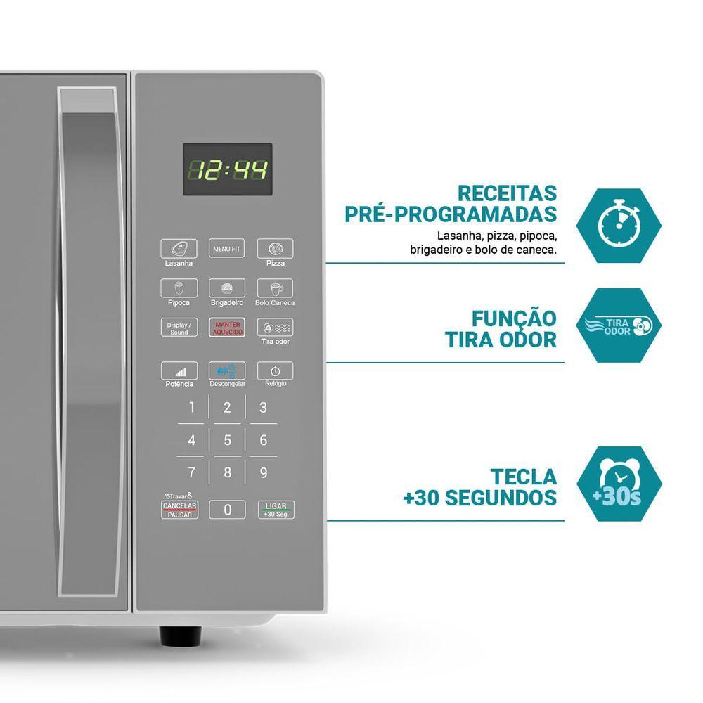 Micro-ondas Philco 25L 1100W Limpa Fácil PM26S 110V