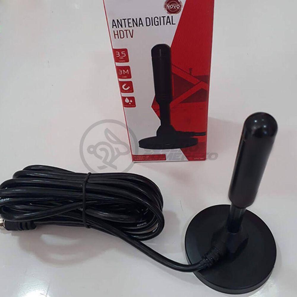 Miniatura Antena Digital Portátil Interna E Externa Full Hdtv Vhf 4K