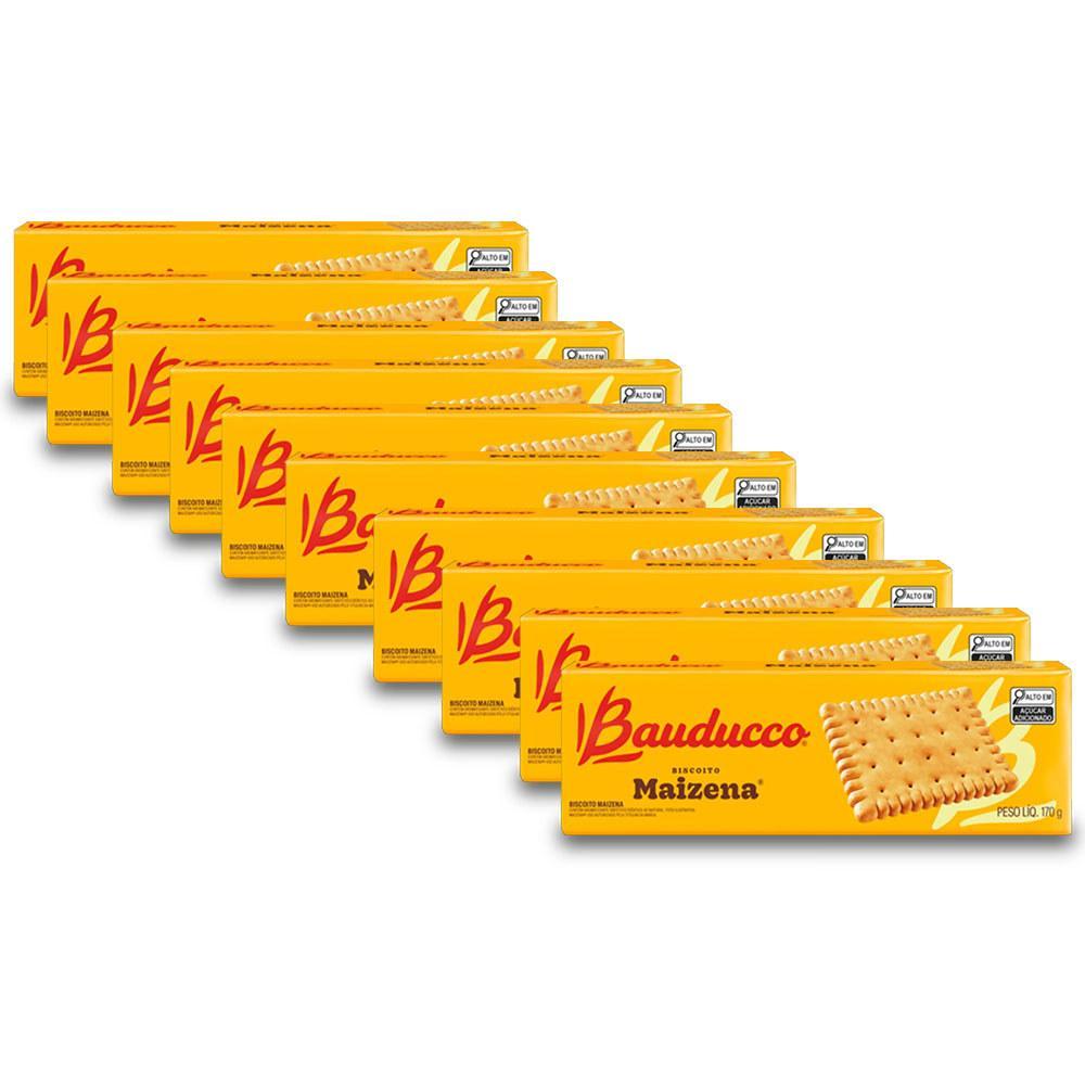 Miniatura Bolacha Maizena Bauducco Kit 10 Pacotes De 170G