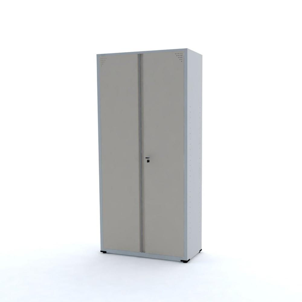 Miniatura Armário de Aço 2 Portas 5 Prateleiras AP408MU Pandin Móveis Cinza/Bege