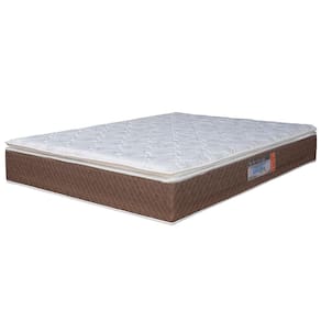 Miniatura Cama Box de Casal Umaflex Berlim com Pillow Top e Molas Ensacadas 72x138x188 cm - Castor/Branco