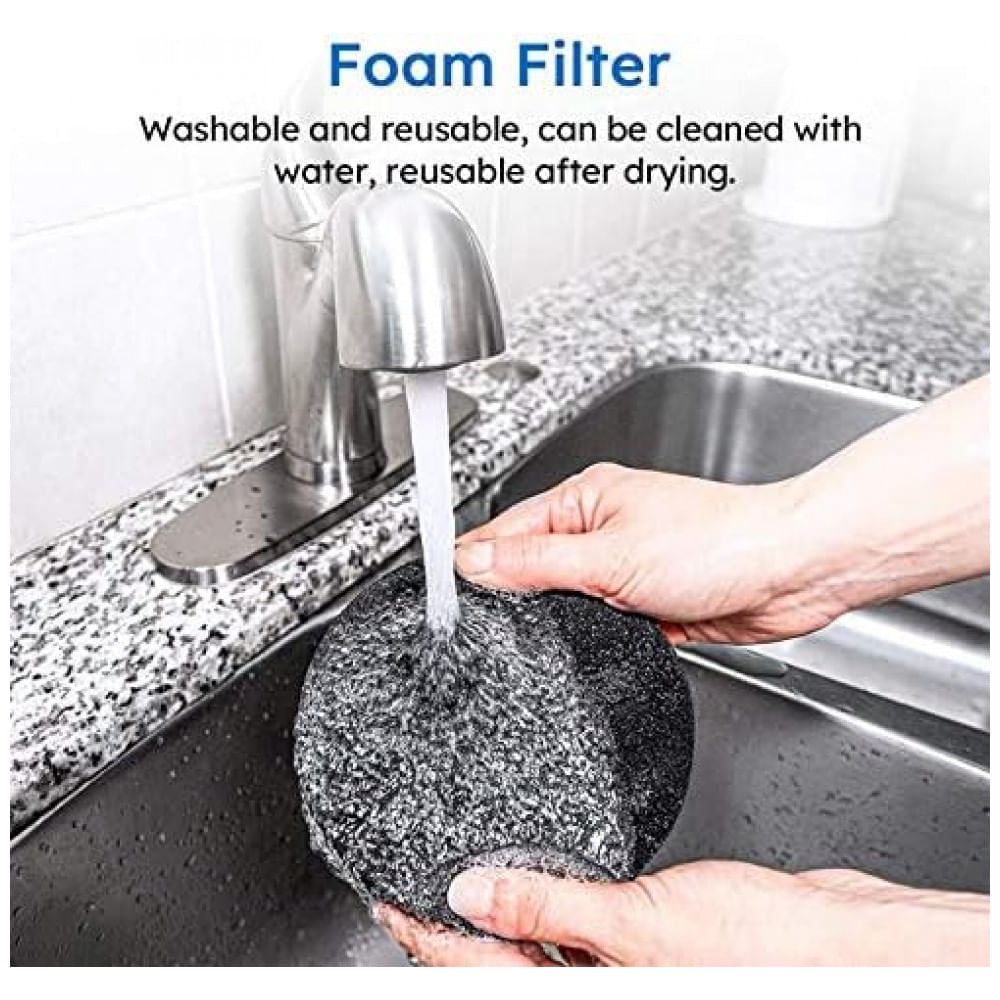 Miniatura Aspirador de Pó Portátil sem Saco para Piso Duro e Pelos de Pet, 110V 600W, Vacmaster UC0101, Branco e Azul