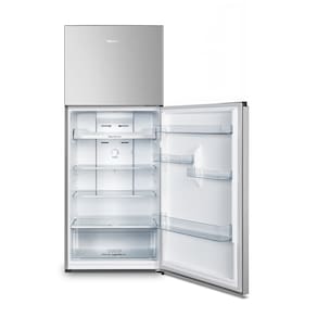Miniatura Refrigerador Duplex 379L Hisense RT3N375 Frost Free Inverter Portas Planas Prateleiras de Vidro Inox 110V