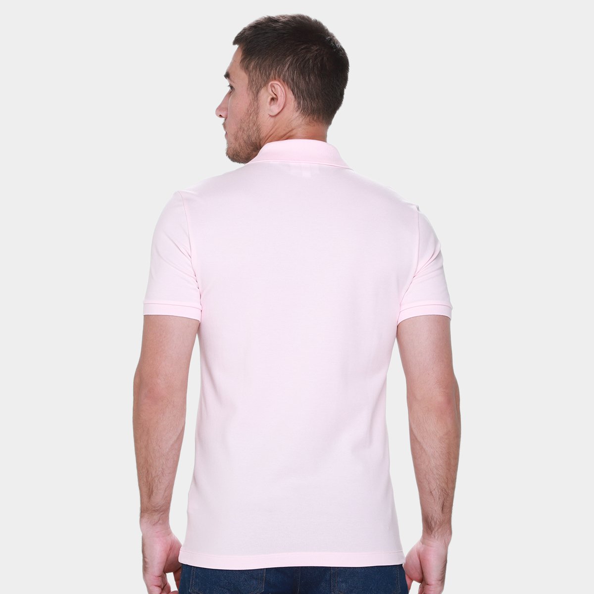 Miniatura Camisa Polo Lacoste Slim Fit Masculina Rosa Claro - G