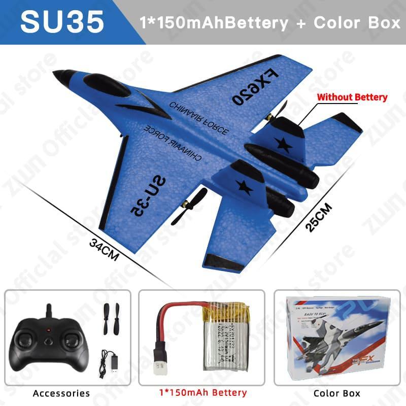 Jato Su35 De Controle Remoto, Voo Rapido 120M, Alta Resist.