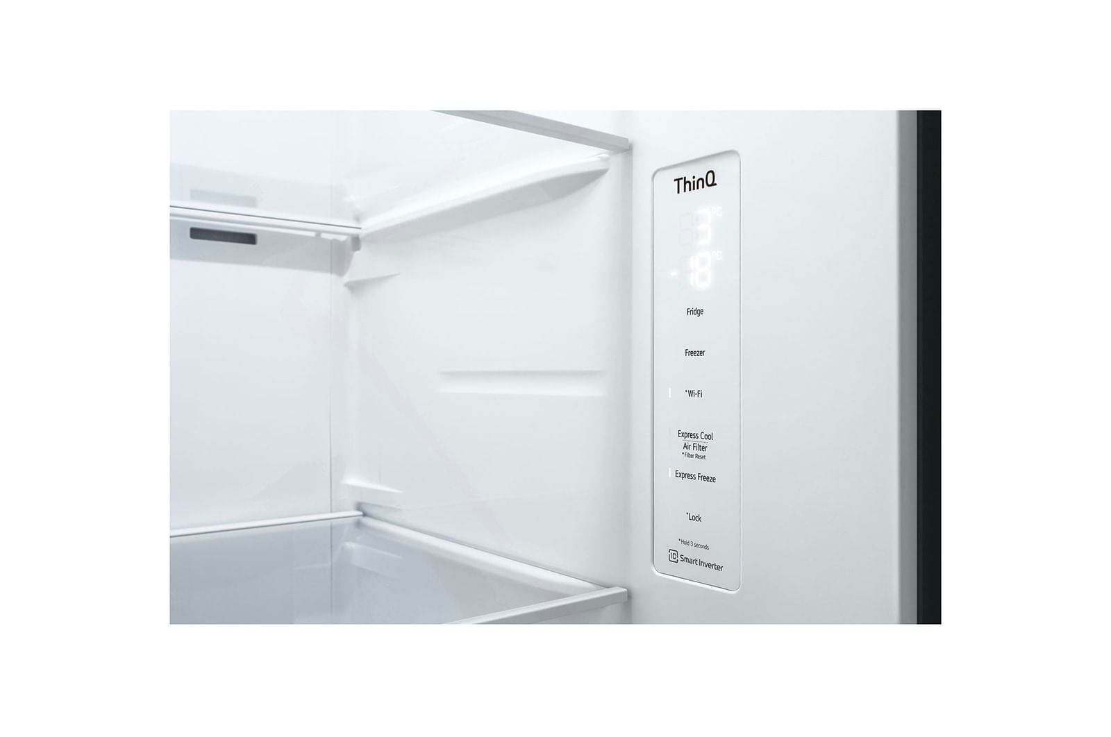Geladeira Smart LG Inverter Side by Side InstaView 647 litros Cor Black Inox (GC-V257SQV)
