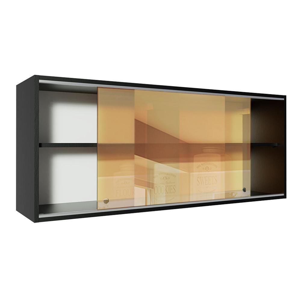 Miniatura Armário Aéreo Reims 2 Portas de Correr Vidro Reflex Madesa