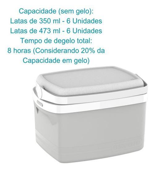 Miniatura Caixa Térmica Balde Gelo 5 Litros Soprano Cor Cinza