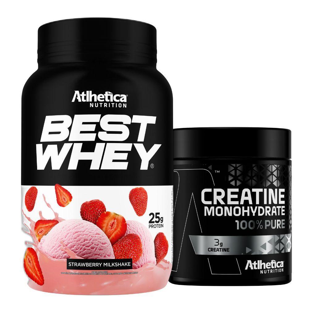 Miniatura Best Whey Isolado Gourmet Morango 900G Creatina - Atlhetica
