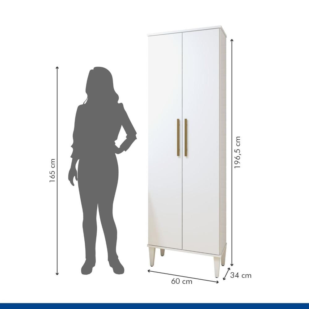 Miniatura Lavanderia Modulada Recife 2 Portas 5 Prateleiras Branco