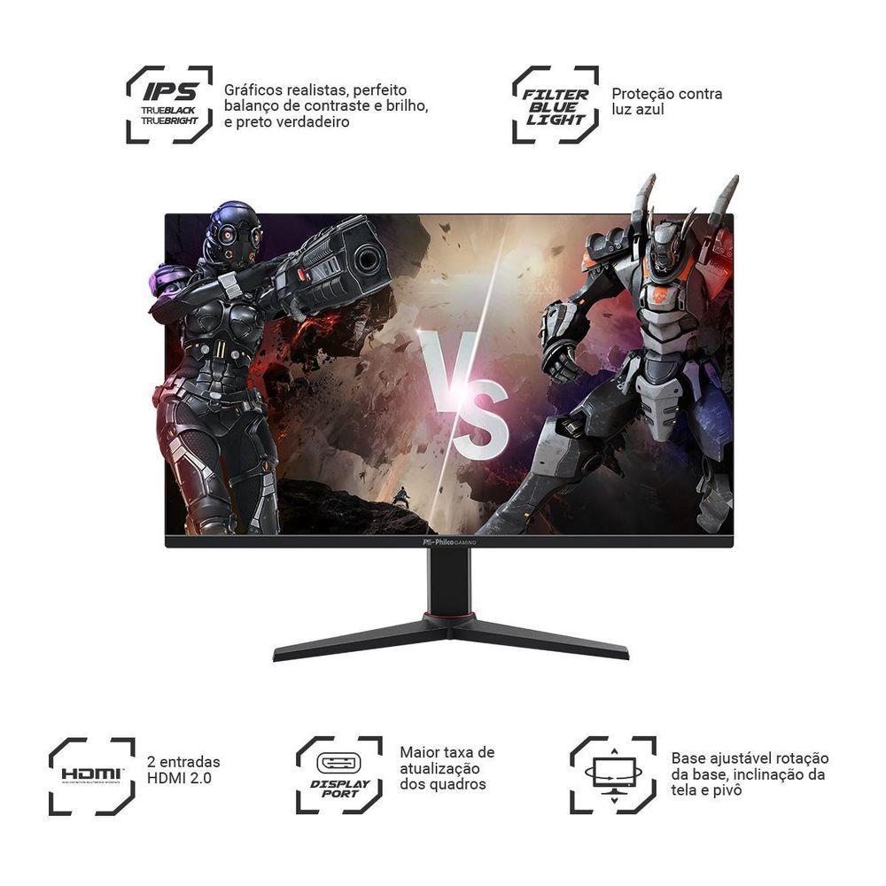 Miniatura Monitor Gamer Philco 27 180Hz Full HD Tela Plana PMG27M23T Bivolt