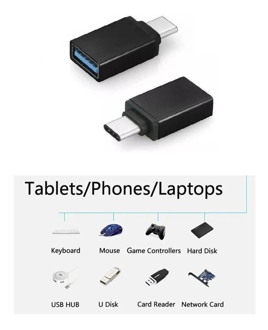 Miniatura Cabo OTG USB Tipo C Galaxy S8 S10 Note 10