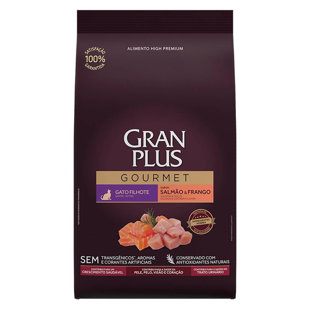 Miniatura Ração Seca GranPlus Gourmet Salmão & Frango para Gatos Filhotes - 10,1 Kg
