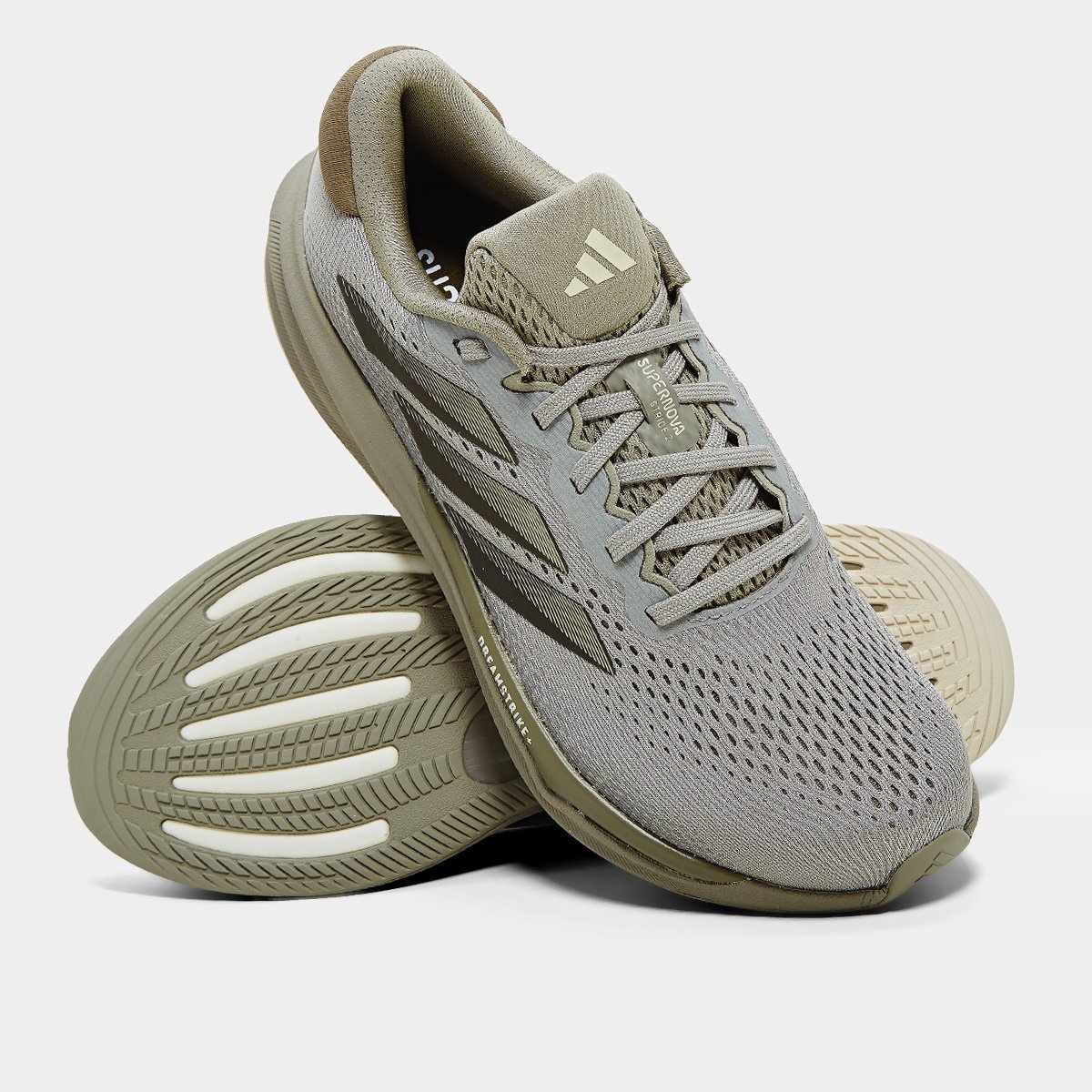 Miniatura Tênis Adidas Supernova Stride 2 Masculino Prata+Verde - 39