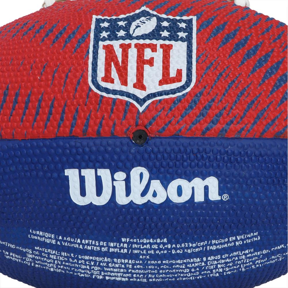 Miniatura Bola de Futebol Americano Wilson NFL Team Junior Tailgate Buffalo Bills