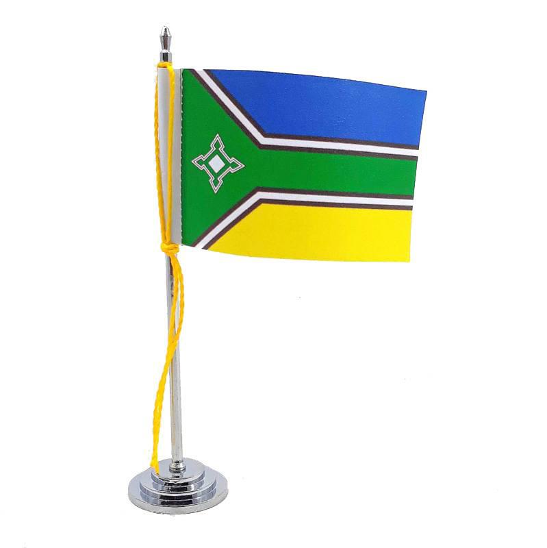 Miniatura Mini Bandeira De Mesa Amapá Mastro 15 Cm Poliéster
