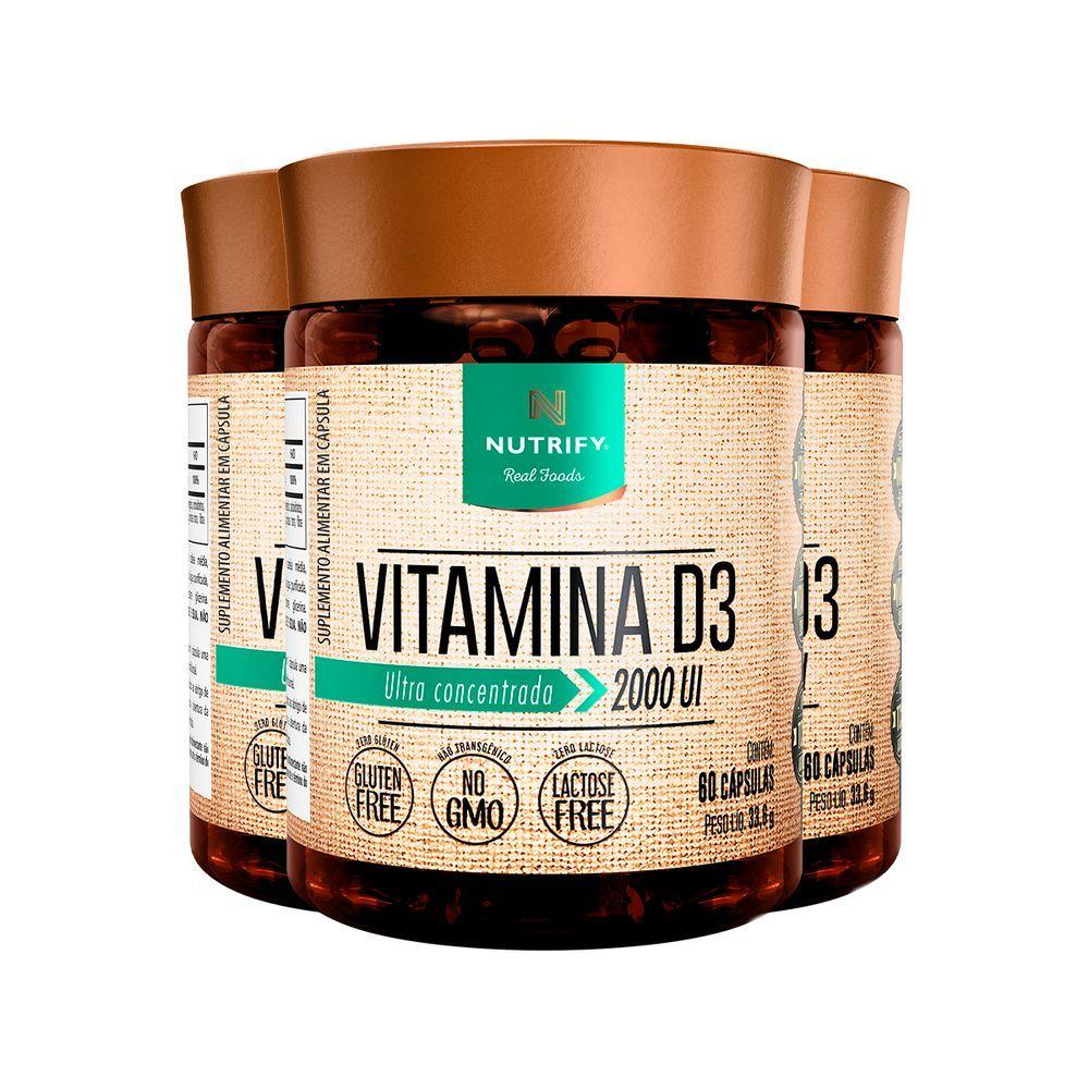 Miniatura Kit 3 Vitamin D3 2000 Ui Nutrify 60 Cápsulas