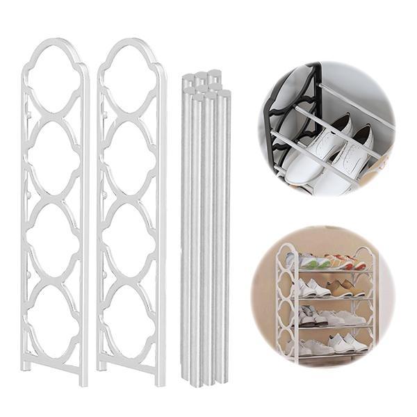 Miniatura Sapateira De 4 Andares Branca Rack Organizadora Para Sapatos