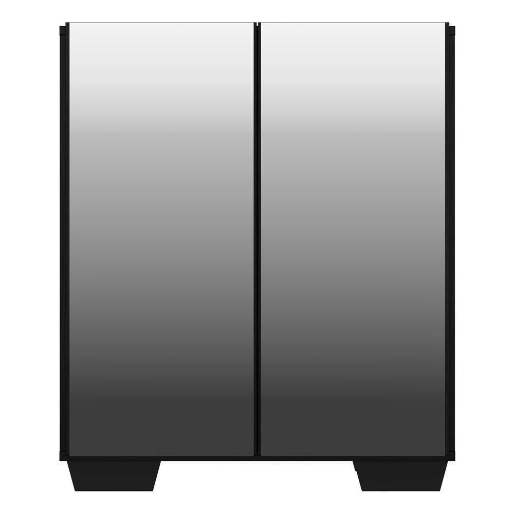 Miniatura Aparador Buffet 2 Portas Com Espelho Vegas V3614 Preto