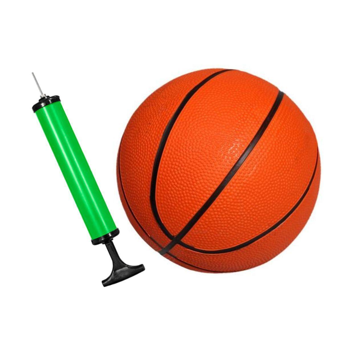 Miniatura Kit Bola De Basquete Oficial + Bomba De Ar Para Encher Bola