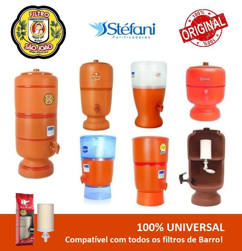 Miniatura Kit 3 Velas Refis Filtro Barro Stéfani São João Tradicional