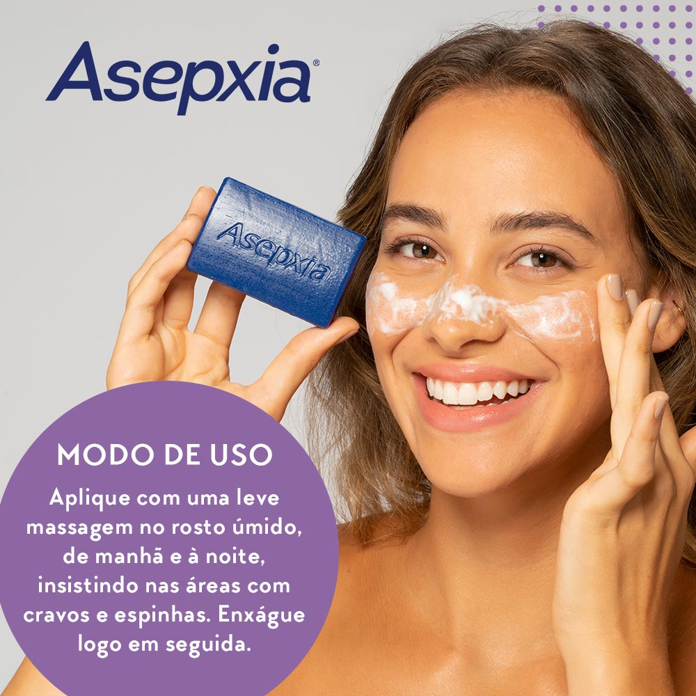 Sabonete em Barra Asepxia - Sabonete Antiacne Suavizante 80g