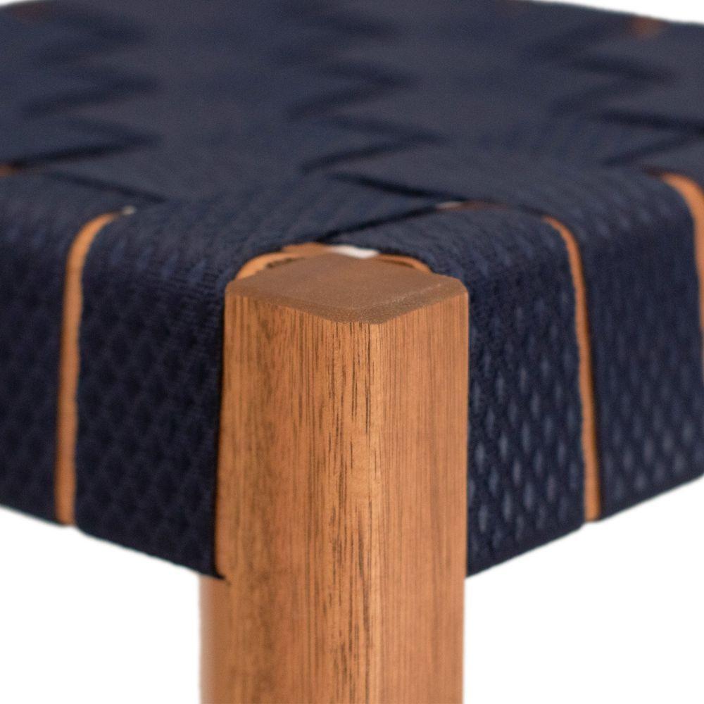 Banco Alto Fita Garden Natural-azul